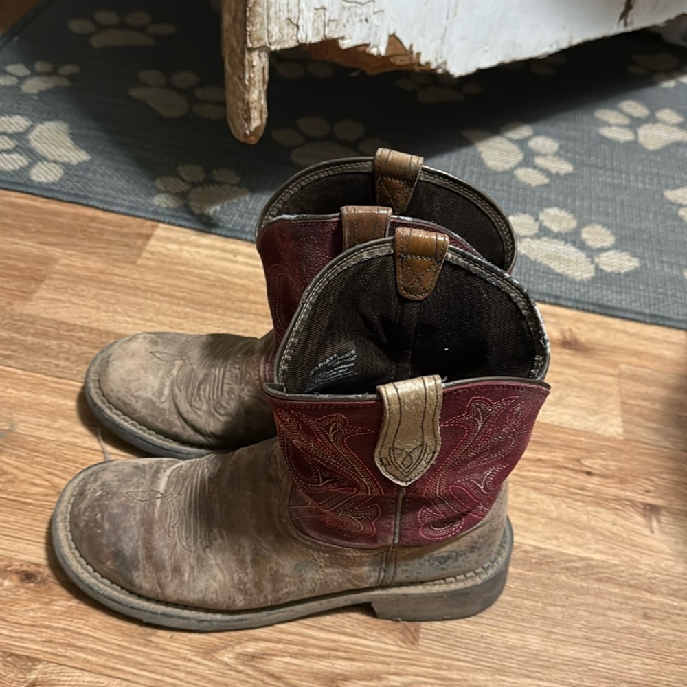 Ariat boots, broke in. But a lot of life left